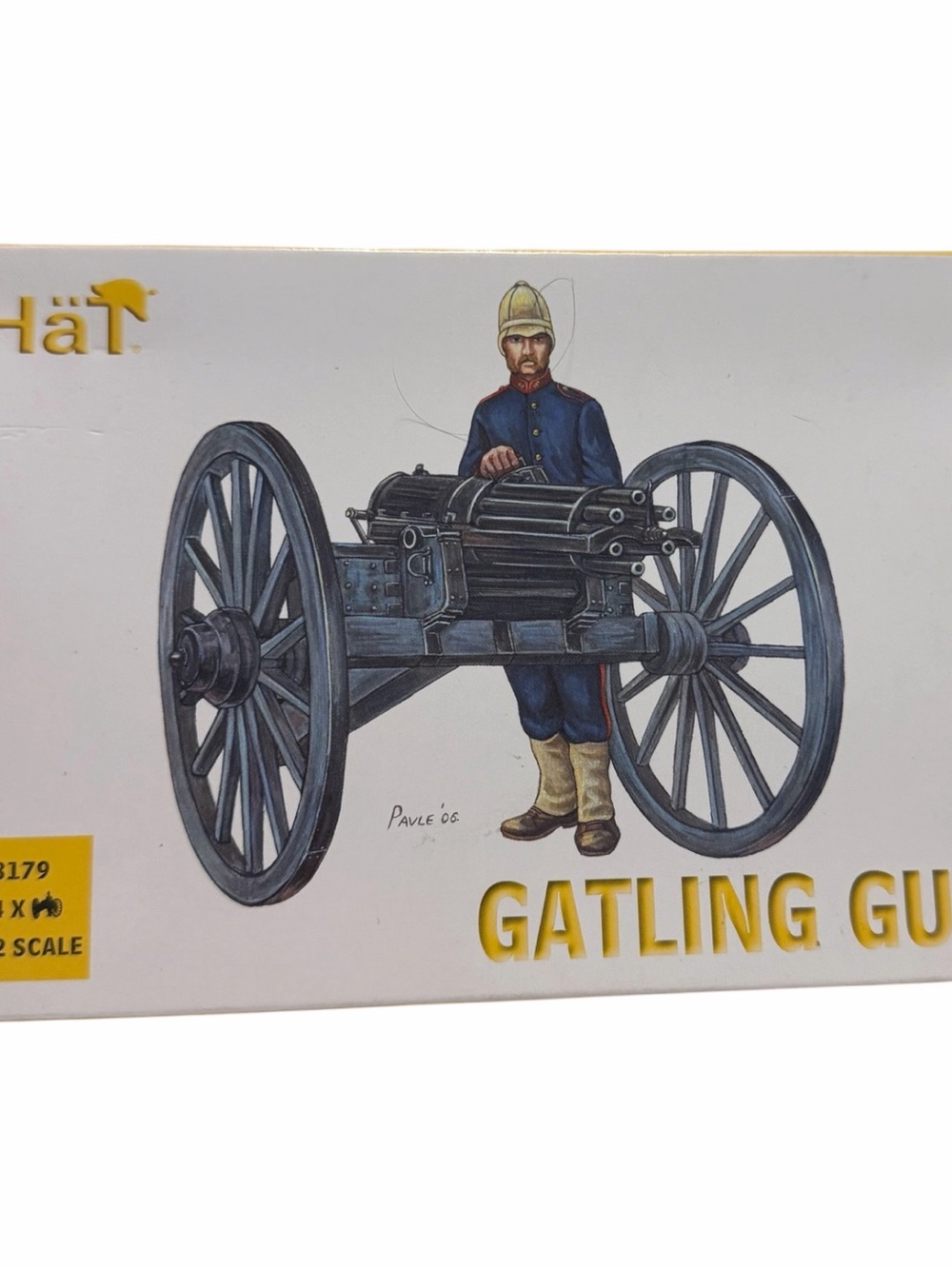 Hat Attack Gatling Gun Model Kit - Blue, Gray, Gold